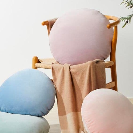 ソファクッション やわらか丸型抱きクッション