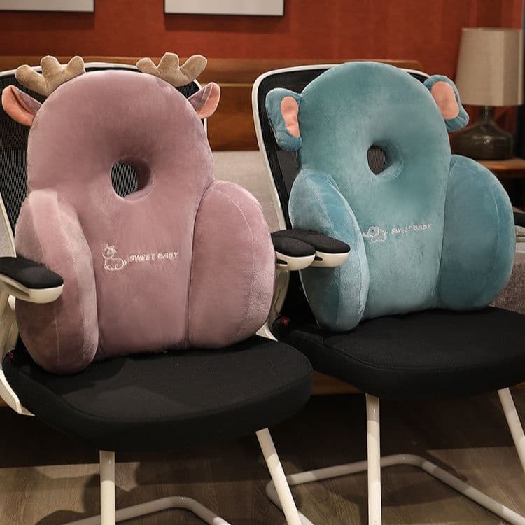 ソファクッション 動物形腰サポートクッション