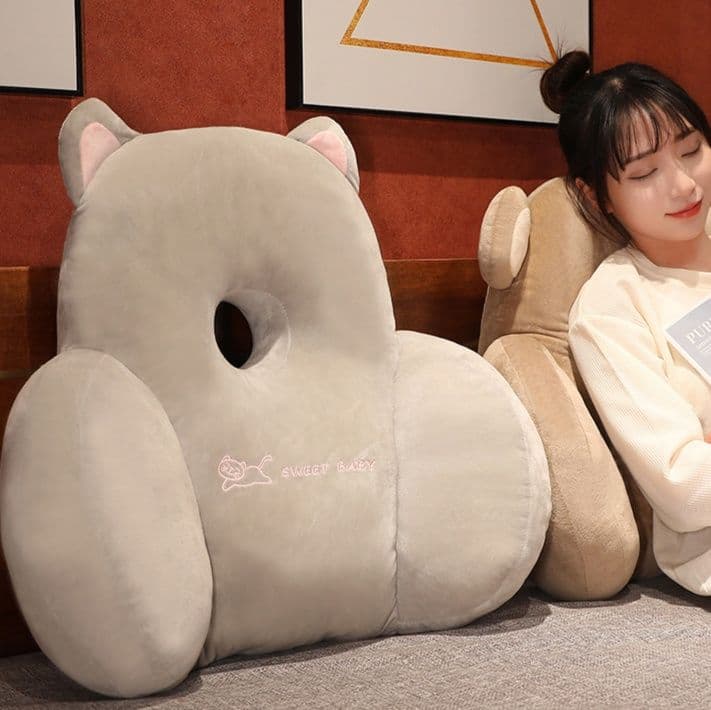 ソファクッション 動物形腰サポートクッション