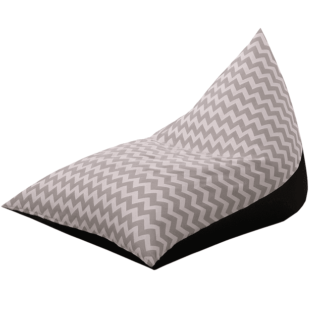 ソファクッション 波模様三角形ビーズクッション特大