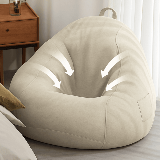 ソファクッション 背もたれ付きビーズソファクッション