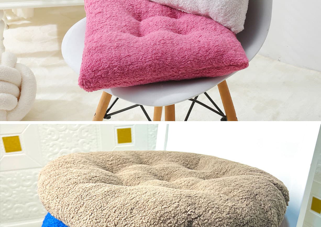 ソファクッション もこもこ円形座りごこち クッション