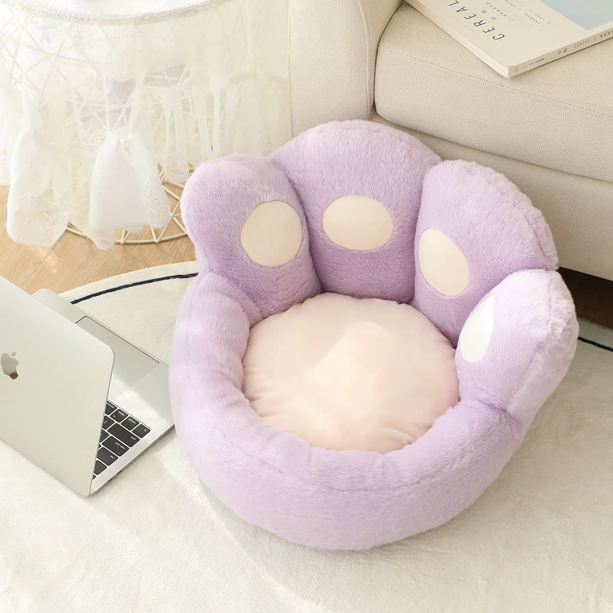 ソファクッション ふわふわ猫の手座椅子クッション