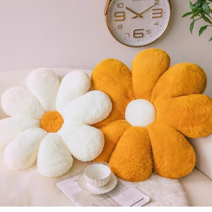 ソファクッション お花モチーフのやわらかクッション