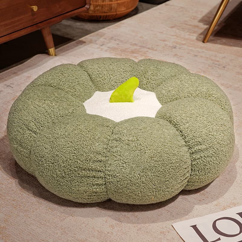 ソファクッション かぼちゃ型ふわふわもこもこ座布団