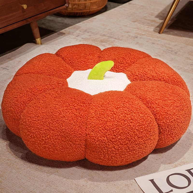 ソファクッション かぼちゃ型ふわふわもこもこ座布団