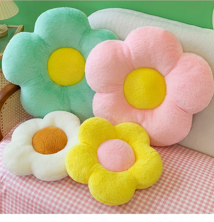 可愛い花形ふわふわソファクッション