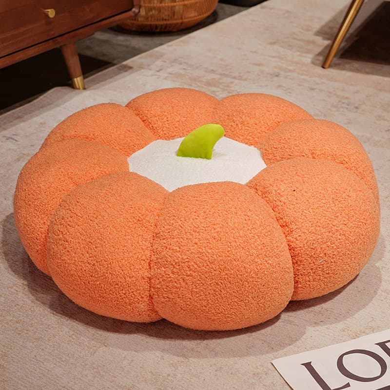 ソファクッション かぼちゃ型ふわふわもこもこ座布団